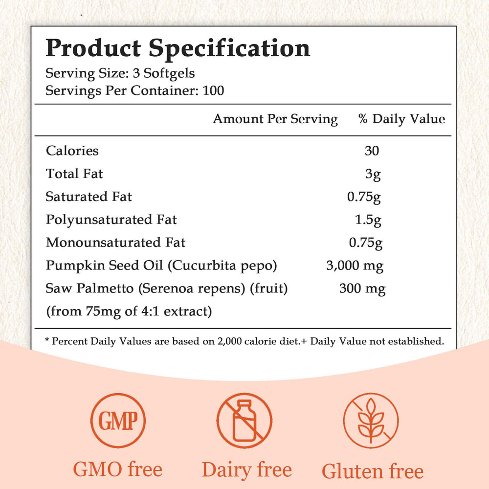 Close-up of gold softgel capsules for Ovela Pumpkin Seed Oil