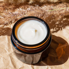 OverNews amber jar with inner liner reduces air exposure.