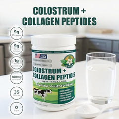 Unflavored collagen powder with a scoop