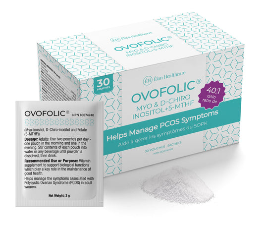 Ovofolic sachet bundle with product name and packaging