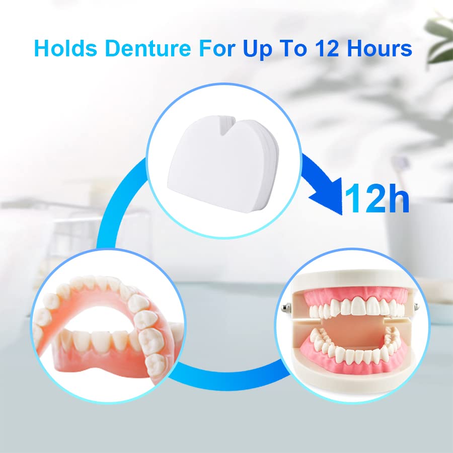 Denture cushion being cut to fit with scissors