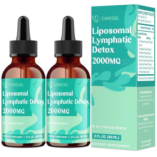 Owegel Liposomal Lymphatic Drops bottle - front view