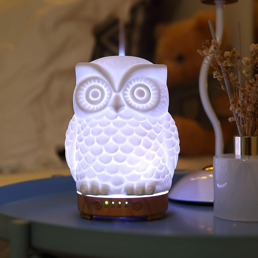 Owl ceramic diffuser with porcelain finish and 160ml capacity