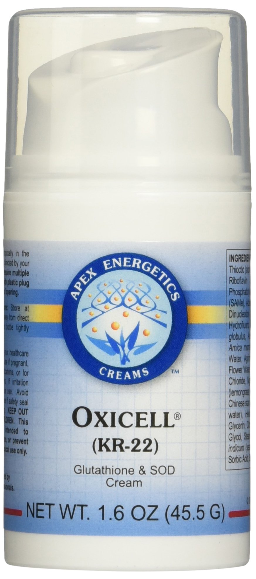 Apex Energetics Oxicell KR-22 1.6 oz bottle packaging