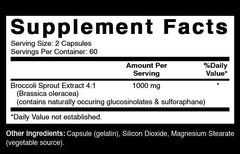 Close-up of Oxify broccoli sprout extract bottle and label