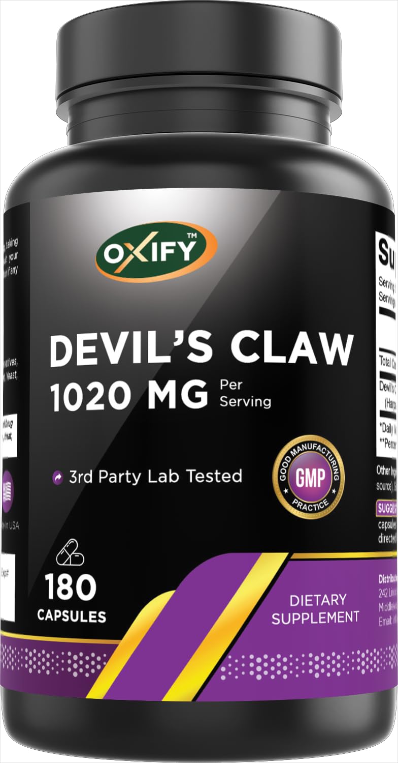 Devil's Claw root with 1020 mg per serving graphic