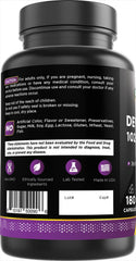 Nutrition facts and ingredient label on Oxify Devils Claw bottle
