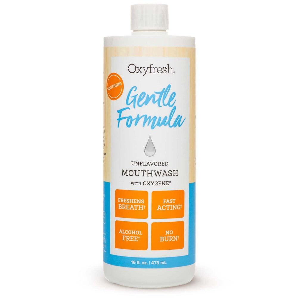 Oxyfresh Gentle Formula Unflavored Mouthwash bottle 16 oz