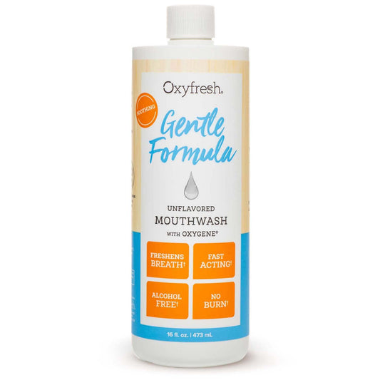 Oxyfresh Gentle Formula Unflavored Mouthwash bottle 16 oz