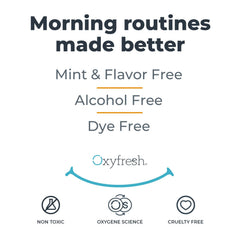 Fresh breath illustration with unflavored mouthwash