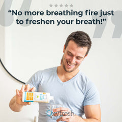 Front view of Oxyfresh Lemon Mint Mouthwash bottle