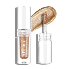 oygcee Glitter Shimmer Liquid Eyeshadow Champagne close-up showing high-impact sparkle for a glam look.