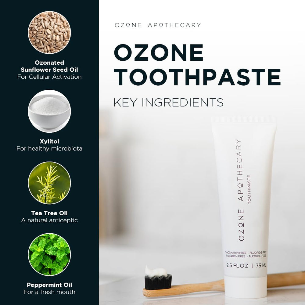 Fluoride-free toothpaste label and natural cleanser