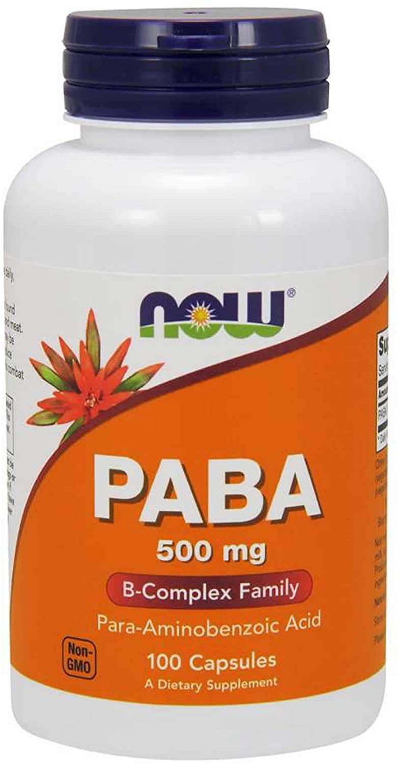 PABA 500mg bottle with 100 capsules - pack of 2