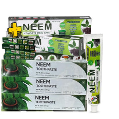 Pack of 6 tubes of Organic Neem 10-in-1 Fluoride-Free Toothpaste (7.05 oz each)