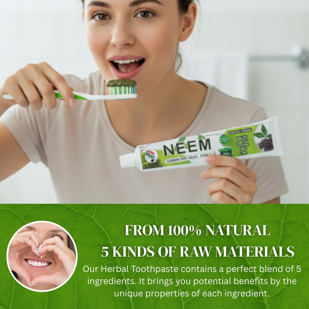Herbal toothpaste with Cardamom, Aloe Vera and Tea Tree Oil imagery