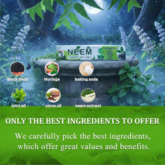 Vegan, SLS-free toothpaste packaging with natural ingredients