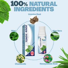 Front packaging of the 100 ml Tonsil Stone Mouthwash
