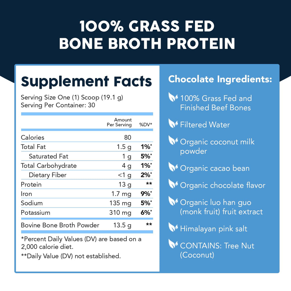 Paleovalley logo with chocolate bone broth protein powder package