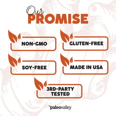 Lifestyle image with Paleovalley Turmeric Complex and healthy foods