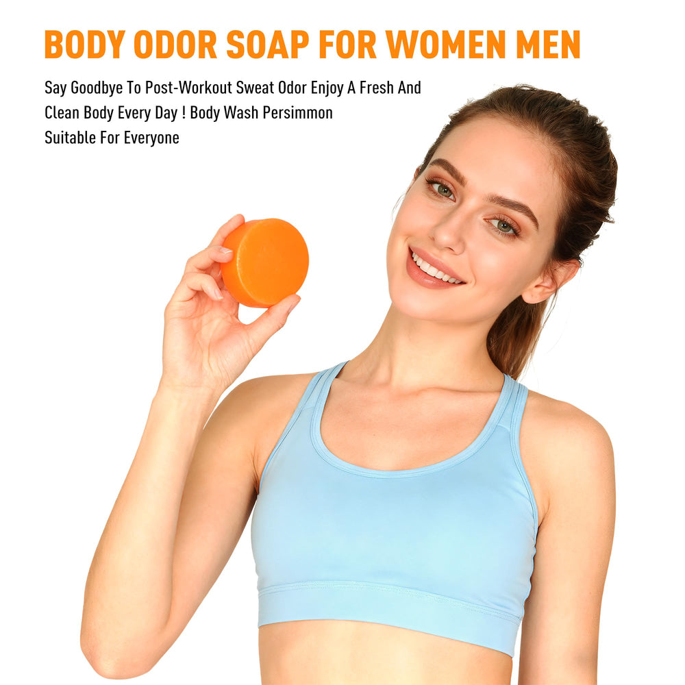 PALFICAB persimmon round soap foaming close-up demonstrates mild cleansing.