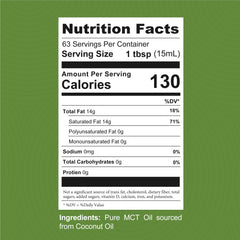 Palm-free vegan keto-friendly MCT oil packaging