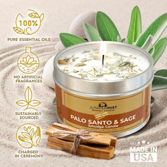 Lead-free cotton wick and natural ingredients in spiritual candle