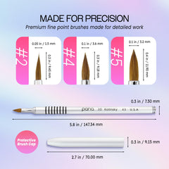 Soft Kolinsky bristles in action for 3D floral nail art.