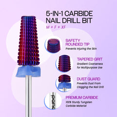 PANA 5-in-1 carbide bit with razor-sharp edges for precise removal