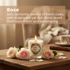 Close-up of Panier des Sens Rose Candle in Provence hand-poured