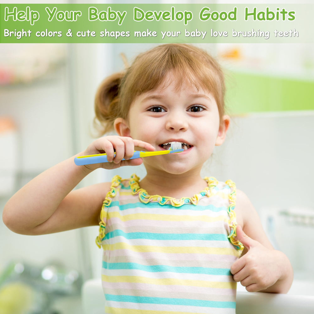 Kids age 1-12 using PANIMOSI toothbrush with confident grip