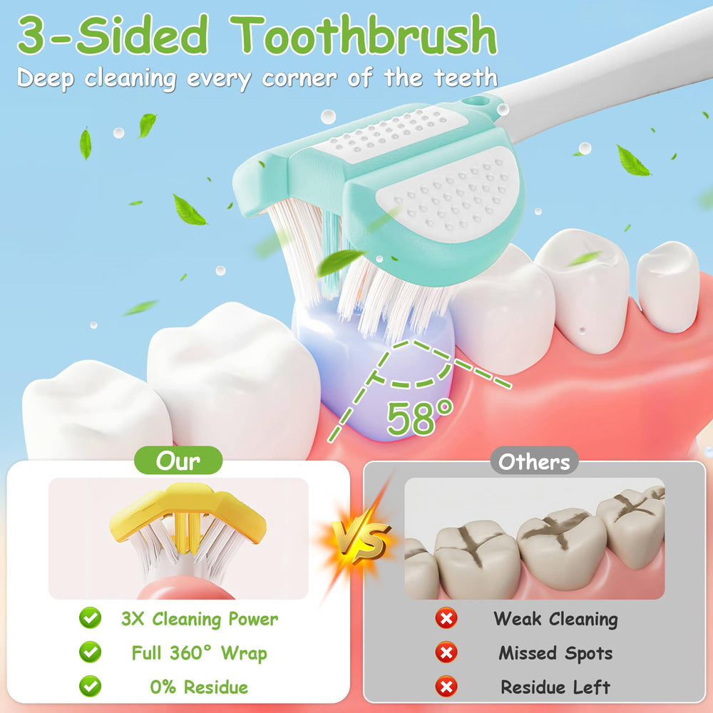 Ultra-soft bristles on PANIMOSI toddler toothbrush
