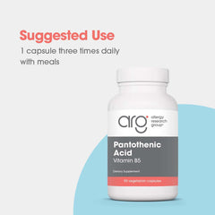 Ingredient and purity stamp for Pantothenic Acid supplement