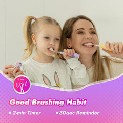 Arya toothbrush includes four replacement brush heads
