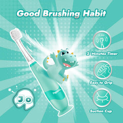 Packaging and batteries included for Papablic Jo toothbrush