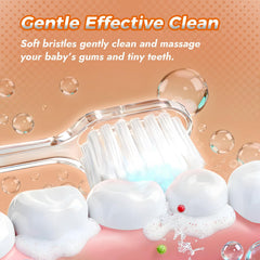 Two replacement brush heads included with Ruby toothbrush