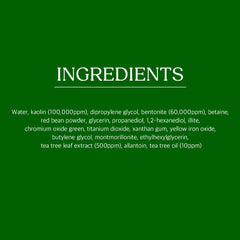 Papa Recipe Tea Tree Mud Mask application on skin for gentle exfoliation.