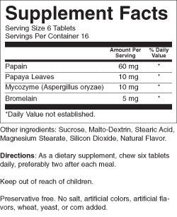 Nature's Blend Papaya Enzyme packaging
