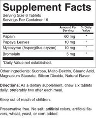 Nature's Blend Papaya Enzyme packaging