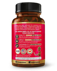 Close-up of 60/600mg Papaya Leaf capsules