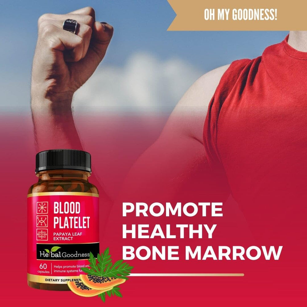 Papaya leaves and natural ingredients used for blood health