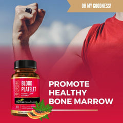 Papaya leaves and natural ingredients used for blood health