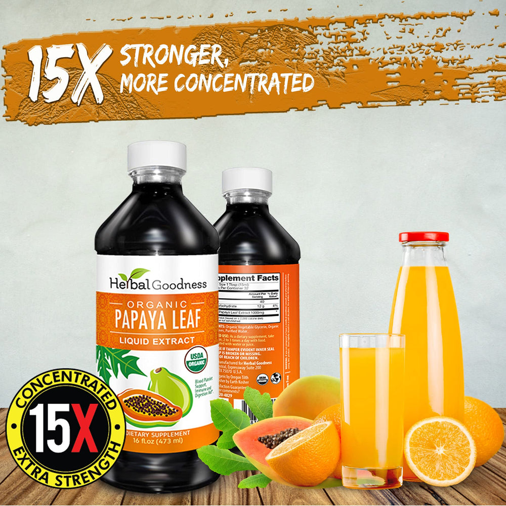 Papaya leaf extract highlighting digestive enzyme support