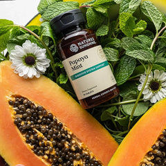 Papaya Mint chewable tablets offering digestive support