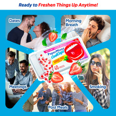 Breath freshness concept with mint pearls