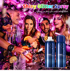 PAQIMAN Body Glitter Spray on face for radiant party sparkle