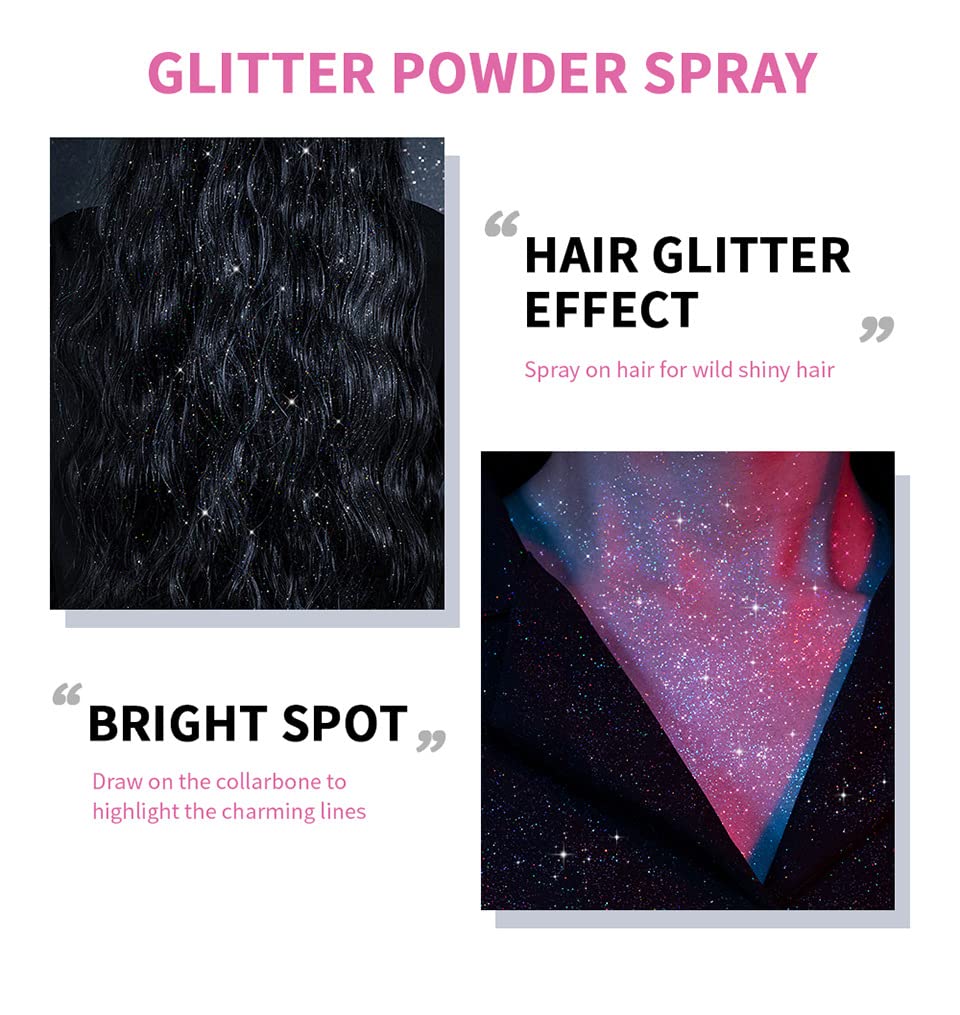 PAQIMAN Body Glitter Spray completing a festival look with sparkle