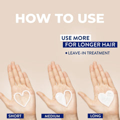 Parachute Gold cream on hair lengths delivering moisture and subtle shine