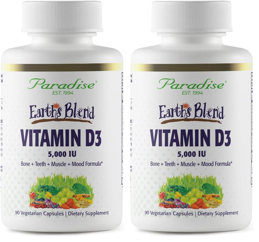 Two Paradise Herbs Earth's Blend D3 bottles in a two-pack