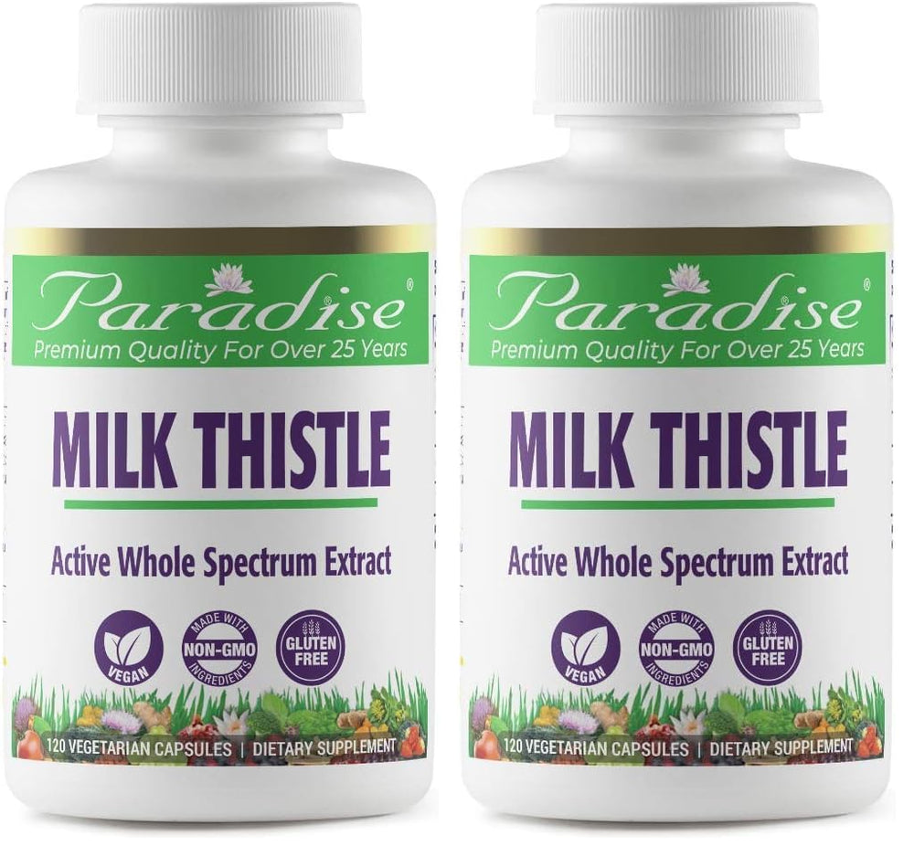 Paradise Herbs Milk Thistle bottle front view